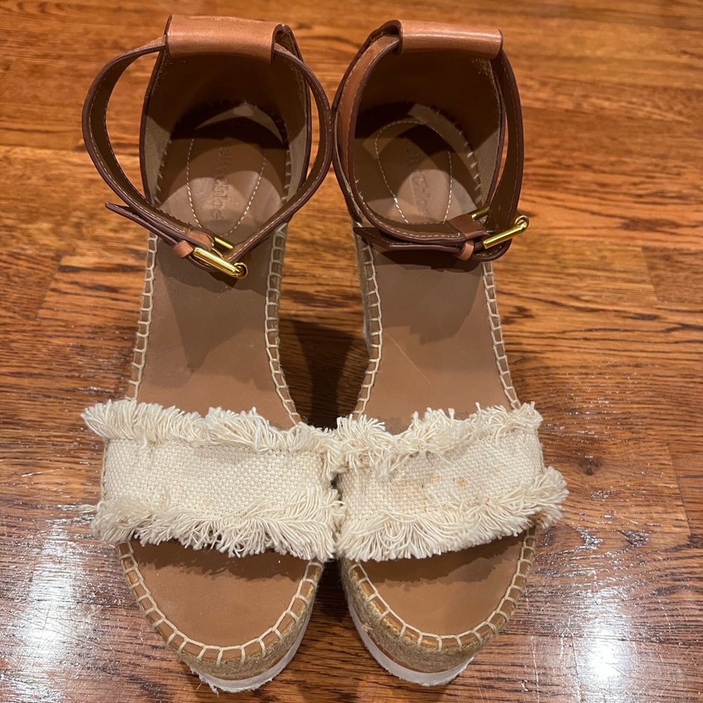 Glyn fringed wedge espadrille